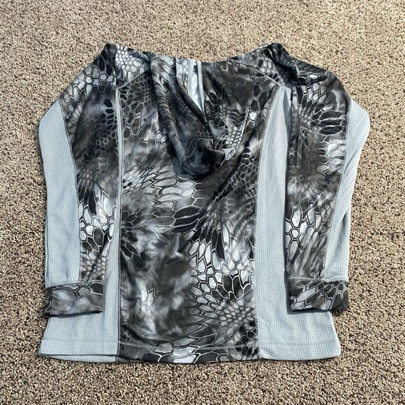 Kryptek Hoodie Pullover Medium Slim Gray Camo Snake Skin Base Layer Hunting - Picture 2 of 6